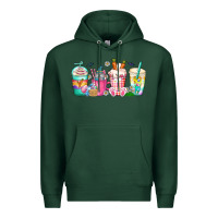 Sports Green easter day coffee gnome Premium Hoodie - CowhideDigitalArt