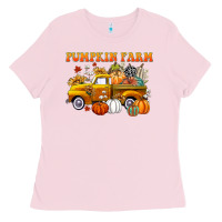 Bubblegum Pink pumpkin farm Ladies Tee - CowGirlArtShop