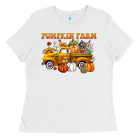 White pumpkin farm Ladies Tee - CowGirlArtShop