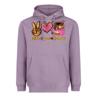 Lavender peace love donuts Heavyweight Hoodie - AdoDesignShop