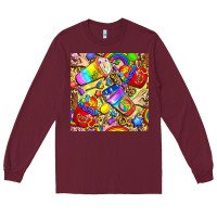 Burgundy lgbtq pride coffee cups with leopard seamless pattern bbs Long Sleeve Tee - BundleAndBundleShop