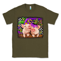 Army Green mardi gras western leopard pigs Classic Tee - Jasminsmagicworld