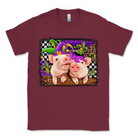 Burgundy mardi gras western leopard pigs Classic Tee - Jasminsmagicworld