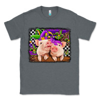 Charcoal Heather mardi gras western leopard pigs Classic Tee - Jasminsmagicworld