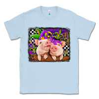 Dusty Blue mardi gras western leopard pigs Classic Tee - Jasminsmagicworld