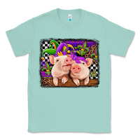 Seafoam mardi gras western leopard pigs Classic Tee - Jasminsmagicworld