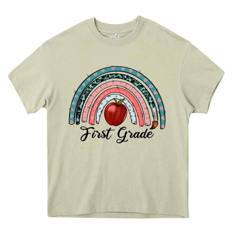 First Grade Rainbow Heavy Core Tee by RanaPortraitStore | Teevron