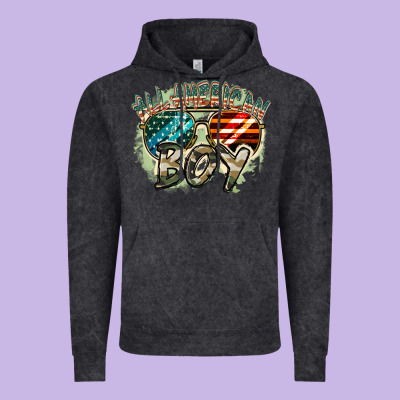 All American Boy 4th Of July Vintage Hoodie Designed By Fadigitalartstudio