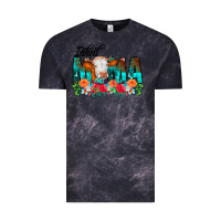 Cloud Black Inked Mama Flowers Cow Vintage Tee - CowCowDesign