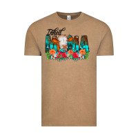 Vintage Coffee Inked Mama Flowers Cow Vintage Tee - CowCowDesign
