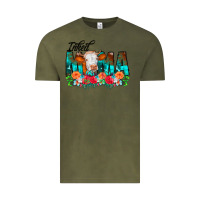 Vintage Olive Inked Mama Flowers Cow Vintage Tee - CowCowDesign