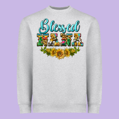 Blessed Nana Heavyweight Sweatshirt Designed By Barkaloodesign