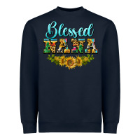 Navy blessed nana Heavyweight Sweatshirt - BarkalooDesign
