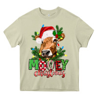 Mossy Mooey Christmas Heavy Core Tee - texasbilliewilder