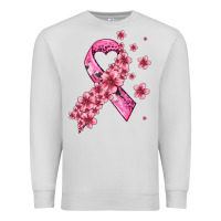 Dove Grey pink cancer ribbon Premium Sweatshirt - AdoDesignShop
