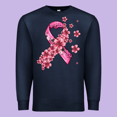Pink Cancer Ribbon Premium Sweatshirt Designed By Adodesignshop