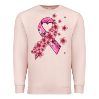 Pale Pink pink cancer ribbon Premium Sweatshirt - AdoDesignShop