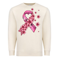 Sandshell pink cancer ribbon Premium Sweatshirt - AdoDesignShop