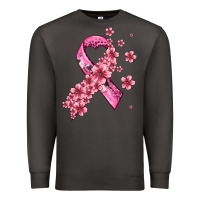 Smoke pink cancer ribbon Premium Sweatshirt - AdoDesignShop