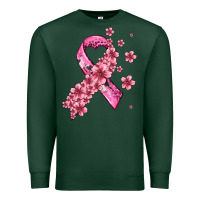 Sports Green pink cancer ribbon Premium Sweatshirt - AdoDesignShop