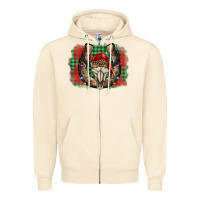 Sandshell christmas horseshoe bull skull Zipper Hoodie - BarkalooDesign