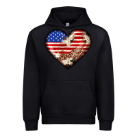 Black western usa flag heart Urban Hoodie - JahusDesignShop