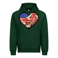 Forest Green western usa flag heart Urban Hoodie - JahusDesignShop