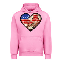 Fuchsia Pink western usa flag heart Urban Hoodie - JahusDesignShop