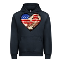 Navy western usa flag heart Urban Hoodie - JahusDesignShop