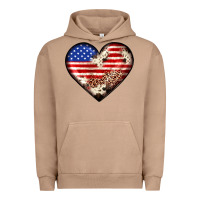 Pigment Burro western usa flag heart Urban Hoodie - JahusDesignShop