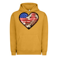 Pigment Peanut Butter western usa flag heart Urban Hoodie - JahusDesignShop
