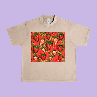 Strawberries Urban Heavy Tee Designed By Jasminsmagicworld