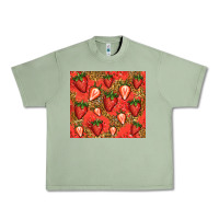 Oil Green strawberries Urban Heavy Tee - Jasminsmagicworld