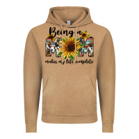 Being A Mom Makes My Life Complete Mother's Day Vintage Hoodie | Teevron
