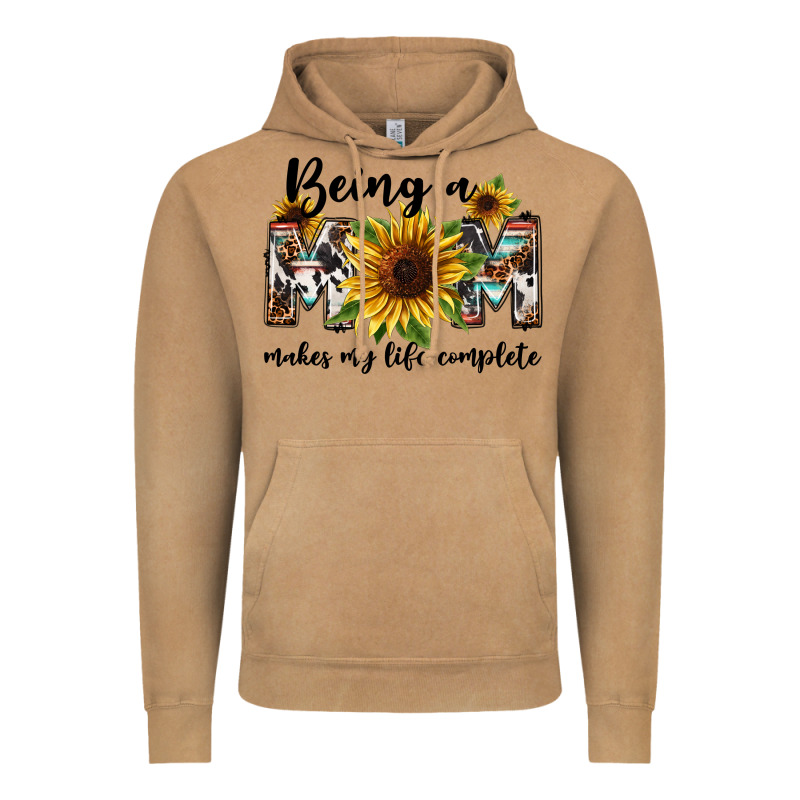 Being A Mom Makes My Life Complete Mother's Day Vintage Hoodie by FaDigitalArtStudio | Teevron
