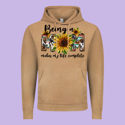 Being A Mom Makes My Life Complete Mother's Day Vintage Hoodie Designed By Fadigitalartstudio