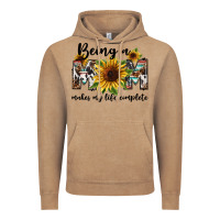 Vintage Coffee Being a mom makes my life complete Mother's Day Vintage Hoodie - FaDigitalArtStudio
