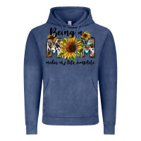 Vintage Denim Being a mom makes my life complete Mother's Day Vintage Hoodie - FaDigitalArtStudio