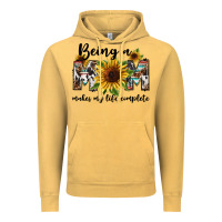 Vintage Mustard Being a mom makes my life complete Mother's Day Vintage Hoodie - FaDigitalArtStudio