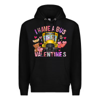 Black i have a bus full of valentines Premium Hoodie - CowhideDigitalArt