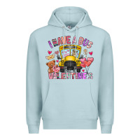 Blue Mist i have a bus full of valentines Premium Hoodie - CowhideDigitalArt