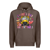 Coffee i have a bus full of valentines Premium Hoodie - CowhideDigitalArt