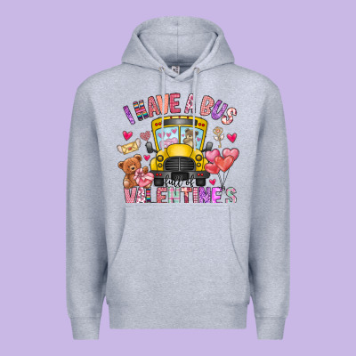 I Have A Bus Full Of Valentines Premium Hoodie Designed By Cowhidedigitalart