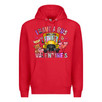 Red i have a bus full of valentines Premium Hoodie - CowhideDigitalArt