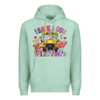 Seafoam i have a bus full of valentines Premium Hoodie - CowhideDigitalArt