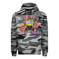 Slate Camo i have a bus full of valentines Premium Hoodie - CowhideDigitalArt