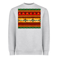 Heather Grey thunderbird bullskull Aztec pattern Heavyweight Sweatshirt - BarkalooDesign