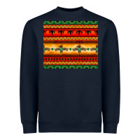 Navy thunderbird bullskull Aztec pattern Heavyweight Sweatshirt - BarkalooDesign