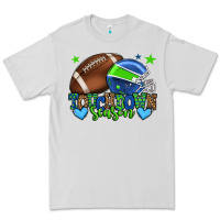 Dove Grey Touchdown season American football green and blue Premium Tee - HowdyJamesFarm