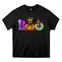 Black Boo Halloween Heavy Core Tee - NancyCooperArtShop